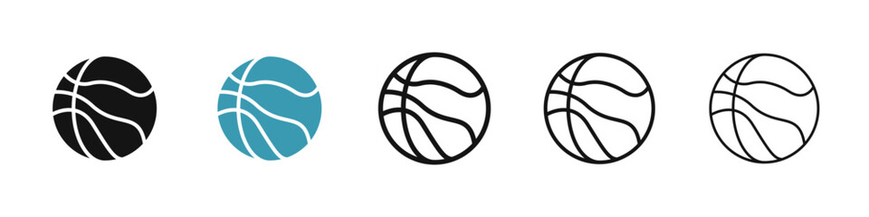Poster - Basketball icon illustration vector symbol set