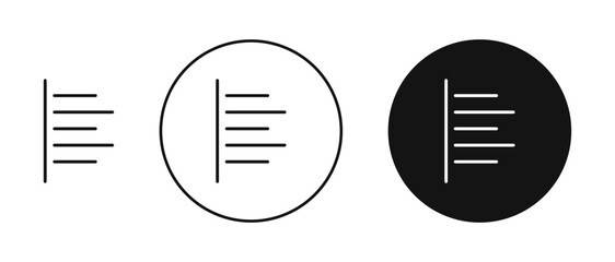 Poster - Align left icon illustration vector symbol set
