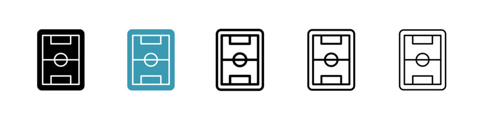 Poster - Football field line icon in art style vector