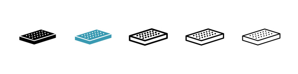 Poster - Mattress line icon in art style vector