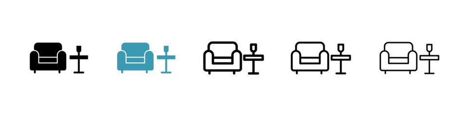 Poster - Lounge line icon in art style vector