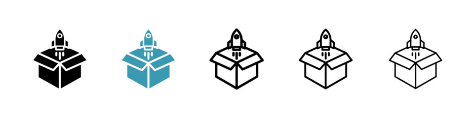 Poster - Product release line icon in art style vector