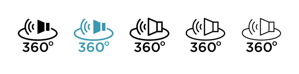 Poster - Surround sound line icon in art style vector