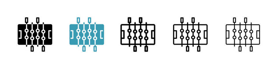 Poster - Foosball line icon in art style vector