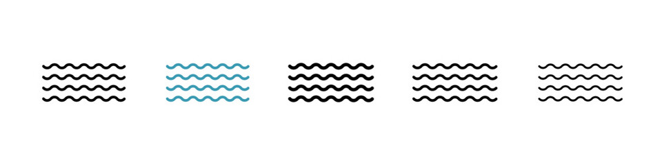 Poster - Water line icon in art style vector