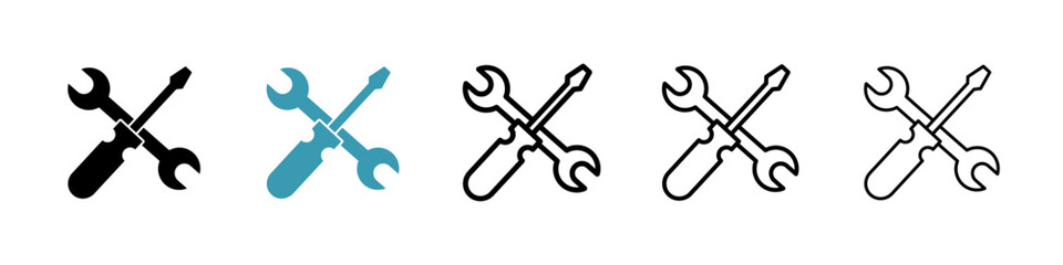 Poster - Tools line icon in art style vector