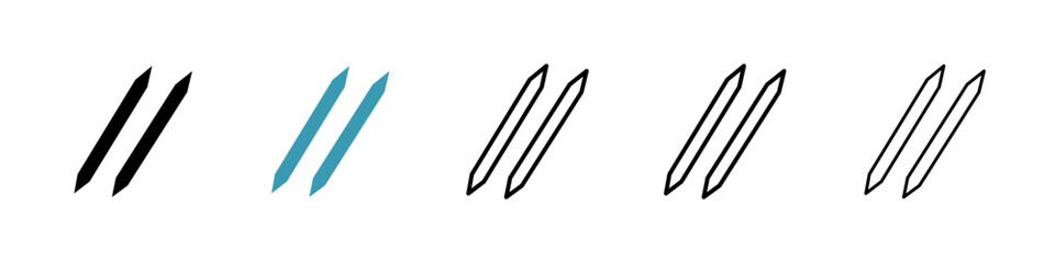 Poster - Toothpick line icon in art style vector