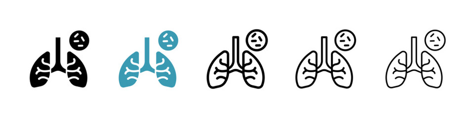 Poster - Tuberculosis TB line icon in art style vector
