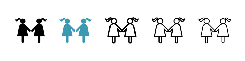 Poster - Twin line icon in art style vector