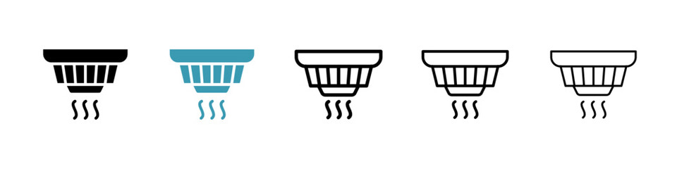 Poster - Smoke detector line icon in art style vector