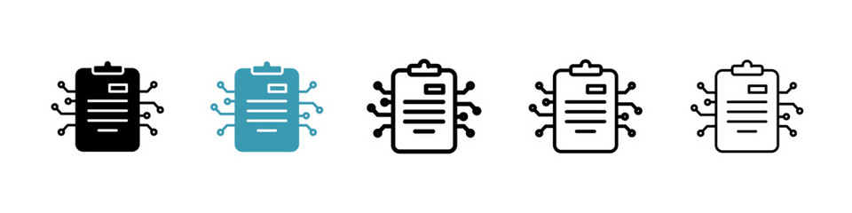 Poster - Smart contract line icon in art style vector