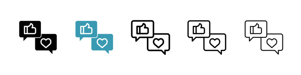 Poster - Social media line icon in art style vector