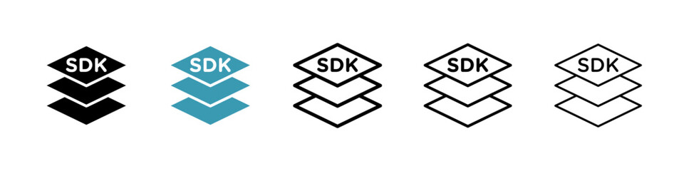 Poster - SDK line icon in art style vector