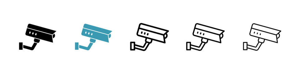 Poster - Security camera line icon in art style vector