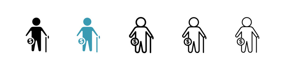 Poster - Retirement line icon in art style vector