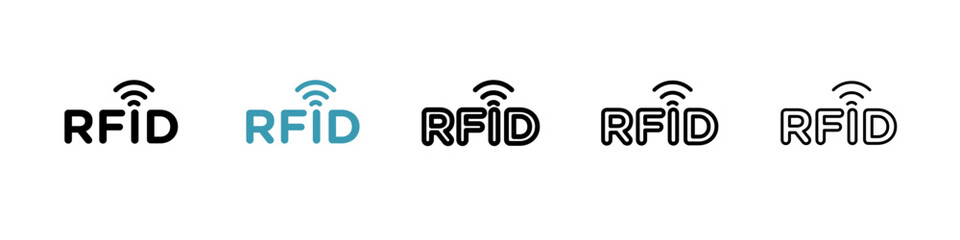 Poster - RFID line icon in art style vector