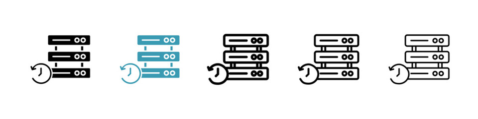 Poster - Real time data line icon in art style vector