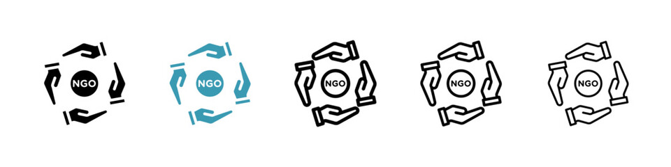 Poster - NGO line icon in art style vector
