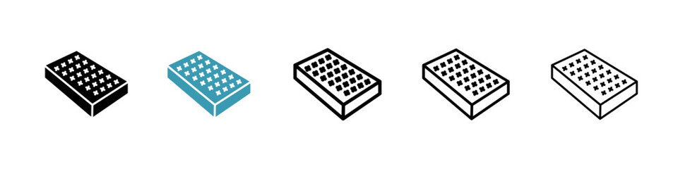 Poster - Mattress line icon in art style vector
