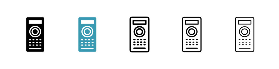 Poster - Intercom line icon in art style vector