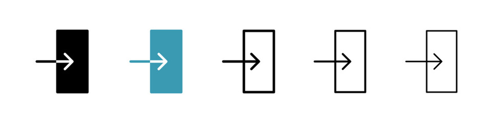 Poster - Inside line icon in art style vector