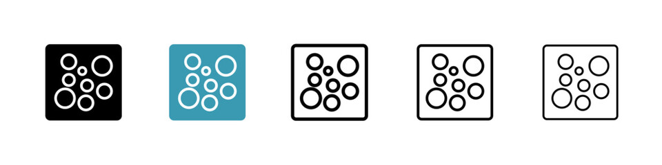 Poster - Heat Map line icon in art style vector