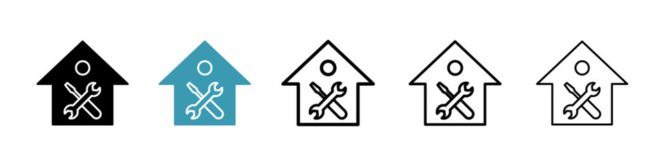 Leinwandbilder - Home repair line icon in art style vector