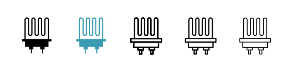 Poster - Heating element line icon in art style vector