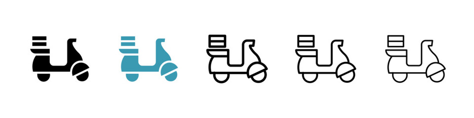 Poster - Food delivery line icon in art style vector