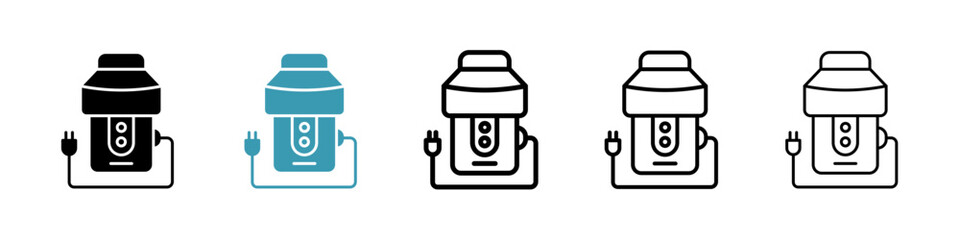 Leinwandbilder - Garbage disposal line icon in art style vector