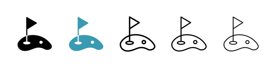 Poster - Golf yard line icon in art style vector