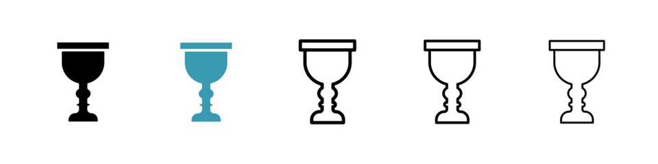 Poster - Goblet line icon in art style vector