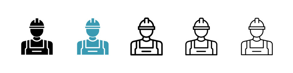 Poster - Engineer line icon in art style vector