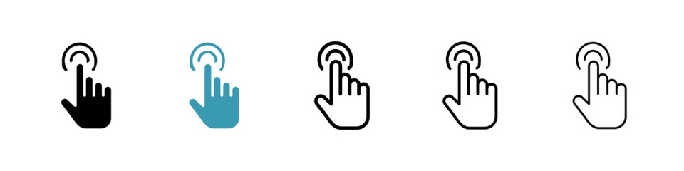 Poster - Finger control line icon in art style vector