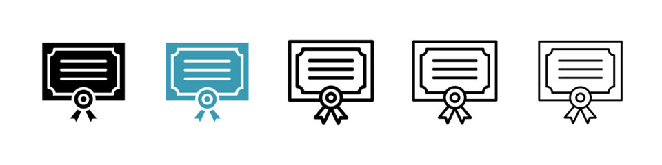 Poster - Diploma line icon in art style vector