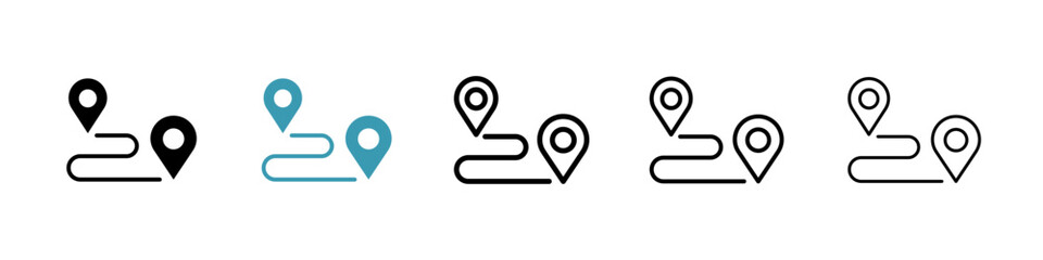 Poster - Distance line icon in art style vector