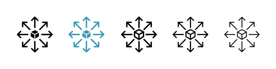 Poster - Distribution box line icon in art style vector