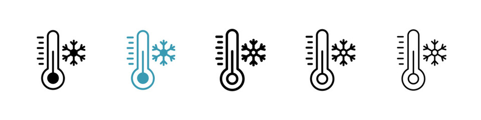 Poster - Cold line icon in art style vector
