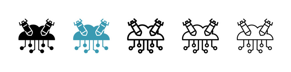Poster - DOS line icon in art style vector