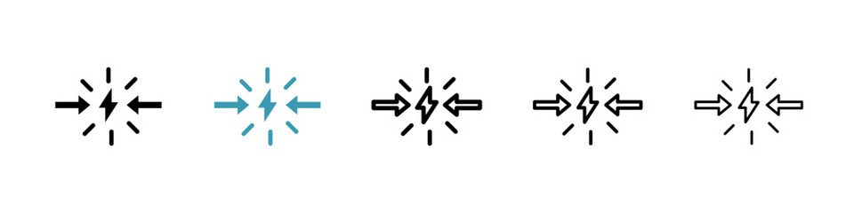 Poster - Conflict line icon in art style vector