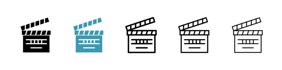 Poster - Cinema flapper line icon in art style vector