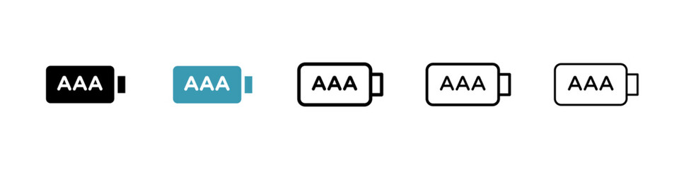 Poster - AAA battery line icon in art style vector