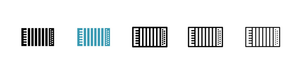 Poster - Accordion line icon in art style vector