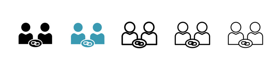 Poster - Affiliate link line icon in art style vector