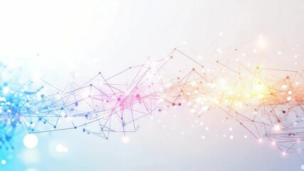 Poster - Abstract Network: A modern network of interconnected dots and lines on a background, symbolizing connection and technology