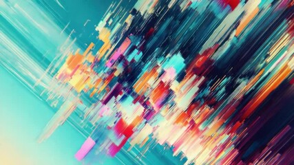 Poster - Abstract Color Burst: An artistic, abstract composition bursts forth with a symphony of colors, showcasing dynamic lines and textures in a visually captivating display.