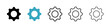 © Recoonde - Settings icons in Multiple Styles Set. Vector Illustration