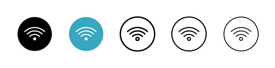Poster - Signals icons in Multiple Styles Set. Vector Illustration