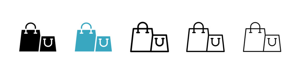 Poster - Shopping Bags icons in Multiple Styles Set. Vector Illustration