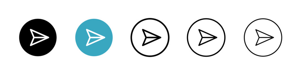 Poster - Send icons in Multiple Styles Set. Vector Illustration